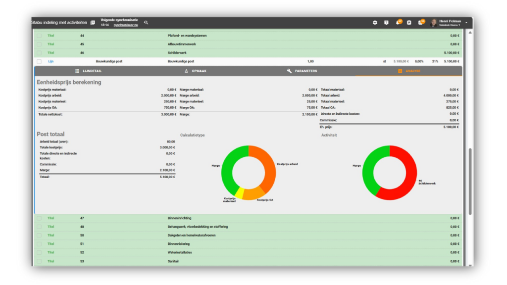 Software voor de Bouw - afbeelding calculatie voor de bouw STABU