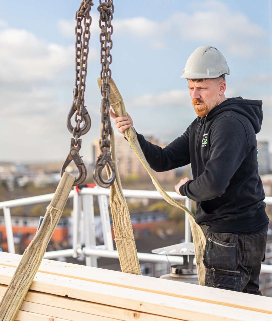 Bouwprofessional op de bouwplaats